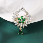 Vanaaegne elegantne naiste klassikaline ripats Lootosekristallist prossid M&auml;rgid Peen daami l&auml;ikiv taim Rhinestone'i peen&otilde;elad ehted