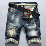 Suvised Uued P&uuml;ksid Denim L&uuml;hikesed P&uuml;ksid Meeste Viiepunktilised L&otilde;dvad P&uuml;ksid Sirged Korea Suur Suurus Trendikad Vabaaja Keskmise Suurusega P&uuml;ksid 34 sinine