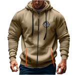 Meeste sportlik vabaaja kapuuts, kardigan, lukuga, mitme taskuga kapuuts XL