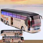 Uus 1/32 Sulamist &Uuml;hekorruseline Buss Auto Mudel M&auml;nguasjad Diecast Simulatsioon Metallist &Auml;ribuss S&otilde;iduk Heli Valgus Tagasit&otilde;mbav Laste Kingitus M&auml;nguasi kuld