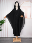 Kapuutsiga Suur Suurus Must Helmesmusliini R&uuml;&uuml; Nahkhiire Varrukatega One size