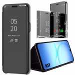 Coque de Protection - BOOLING - Samsung Galaxy A17 4G/5G - Effet Miroir Protection Flip Case - Noir