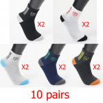 1/5 paari meeste higi neelavad ja desodoreerivad sokid Meeste vabaaja igap&auml;evased keskmise toruga sokid tr&uuml;kitud kilpmustriga sokid spordisokid 10 pairs
