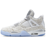 Air Jordan 4 Retro 30. aastap&auml;eva Laser Meeste Tossud Valge Kroom Metallik-H&otilde;be 705333-105 43
