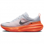 Nike ZoomX Invincible Run Flyknit 3 Puhta plaatina ja h&uuml;perpunase v&auml;rvi meeste tossud Hall ja jahehall Must DR2615-008 42.5