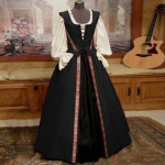 Halloweeni kost&uuml;&uuml;m Retro Cosplay kleit S must
