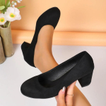 Moodsad madalad naiste k&otilde;rge kontsaga kingad K&otilde;ndimiseks Kleitkingad Retro keskmise kontsaga pumbad Moodne trend S&uuml;gis Disainerkingad Zapatos De Mujer 35 must