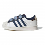 Adidas Originals Superstar S&uuml;nteetilisest Nahast Kangas Kerged Mugavad Vastupidavad Madalad Laste Rula Kingad Laste Tossud Valge Sinine IH3290 30&frac12;