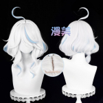 Fontaine Focalors Cosplay Parukas Pikk Furina Parukad Sinine Valge Kr&otilde;be Naiste Parukad Kuumakindel Juuste Anime Parukad as the picture-