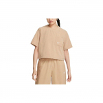 Nike Sportswear Everyday Modern &Uuml;hev&auml;rviline Logotr&uuml;kiga Pusa &Uuml;mmarguse Kaelusega L&uuml;hikeste Varrukatega T-s&auml;rk Naiste Topid Helekollane DQ6183-200 XXL