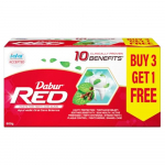 Dabur Red Hambapasta 150G X4 Pakk 1 Ayurveda Pasta Mikroobikaitseks Hambaaukude Hoolduseks Hambakivi Eemaldamiseks Igemete Tugevdamiseks ja V&auml;rske Hingu
