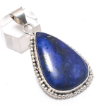 Natural Lapis Lazuli Gemstone 925 Sterling Silver Jewelry Pendant 2.21 d2g72