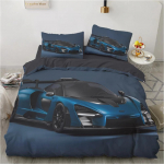 Kohandatud 3D tekikottide komplekt, Luksuslik voodipesukomplekt Kuninglik/Kuninganna/Kahekohaline suurus, Prinditud tekikottide komplekt, 2/3 tk voodipesu, Voodikomplekt Lamborghini EU single(135x200cm)