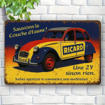 Vintaažne Ricard metallist silt, 20x30cm retro garaaži dekoratsioon. puhas