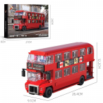 745 tk Briti Retro Kahekordne Buss Ehitusklotsid Linna Ekskursioonibuss Mudelklotsid Lauakaunistus M&auml;nguasjad Lastele P&uuml;hadekingitused