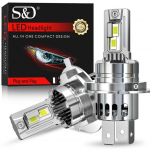 2 tk H4 LED esilampide pirnid Canbus kaugtuli l&auml;hituli 30000LM Auto Mootorratta Tuled CSP Turbo LED Dioodlambid Auto Moto Esilamp 6500K Super Valge H4/9003/HB2 Hi/Lo