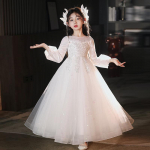 Luksuslik lillede t&uuml;druku kleit - Printsessi s&uuml;nnip&auml;eva- ja pulmakleit klaveriesinemisteks 150 cm