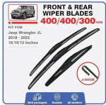 Jeep Wrangler JL 2018-2025 jaoks - 16 + 16 + 12 Eesmised ja tagumised kojamehed Jeep Wrangler JL 2018-2022 - 16"+16"+12"