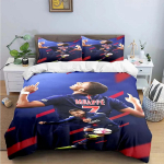 Mood Jalgpall M-Mbappe Digitr&uuml;kk Voodipesukomplekt Tekikott Tekk Voodi Noored Lapsed T&uuml;drukud Poisid S&uuml;nnip&auml;evakingitus US Full(200x230cm)