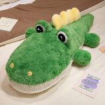 Suur krokodillipadi kaisuloom roheline krokodillinukk t&uuml;drukule magamiseks kaasas k&auml;iv kaltsunukk s&uuml;nnip&auml;evakingitus 55cm（0.25kg）