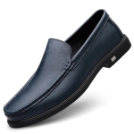 Ehtne Nahk Meeste Vabaaja Valged H&auml;rrasmehe Mokassiinid Slip-on Kingad Madala Kontsaga K&auml;imiseks Meeste Mugavad S&otilde;idukingad Br&auml;ndi Mokassiinid 45 sinine
