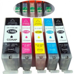 5 Canon pgi-570xl Cartouche d'encre compatible cli-571xl pour pixma MG5750 MG6800 MG6850 MG7750 MG7751 7752 Imprimante