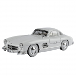 1/18 Benz 300SL Vana-aegne Sulamist Spordauto Mudel Valatud Metallist Klassikaline Retro S&otilde;iduk Auto Mudel Heli ja Valguse Simulatsioon Laste M&auml;nguasi Kingitus valge