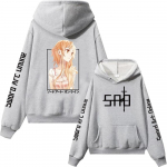 Anime Sword Art Online Paari Huppar Kirito Ja Asuna Meeste Naiste Dressipluusid Harajuku Pikkade Varrukatega Fliisist Soe Kapuutsiga Pullover S