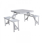 Table de pique-nique - Marbueno - Aluminium - Pliable - Gris - 136 x 67 x 85 cm hall