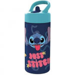 Stitch Palms Gourde de sport avec paille et poign&eacute;e int&eacute;gr&eacute;e 410 ml, bleu/lilas, Est&aacute;ndar, D&eacute;contract&eacute;e sinine