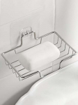 AYA Mutagong Vee&auml;rajuv Roostevabast Terasest Seebialus + Kleepuv Konksikomplekt Soap Drain Stand