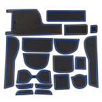 15 tk / komplekt auto libisemisvastase tassi matid, uksesoonte matt Honda Fit Jazz 2014 - 2018 GK5 kummist padjaga v&auml;rava pesa matt sinine