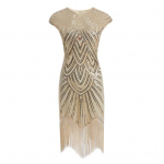 Kleit narmastega O-kaelusega Naiste mood Varrukateta kleit banketiks XXXL beež