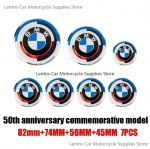 BMW Muudetud Esiosa ja Tagumine Logo Veljekatted Sobiv Autologo 7 tk 50. Juubeli Erispetsiaalne Piiratud V&auml;ljalase &Uuml;hisMudel