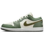 Jordan Air 1 Mugav istuvus Madalad Retro Korvpallijalatsid Meeste toss Roheline Valge 553558-300 44.5