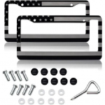 2pcs For Ford Accessory n US Flag Patriotic Car License Plate Frame Cover hall v&auml;rv
