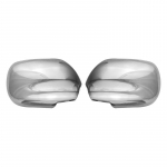 Car Rearview Accessories Carbon fiber Door Mirror Cover For Toyota Land Cruiser Prado J120 2003 2004 2005 2006 2007 2008 2009 Chrome Silver