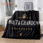 Champagne Moet &; Chandon tekk, flanellist tekk visketekk, soe tekk kodu elutuppa magamistuppa voodid diivan kontor kingitused 150x180cm