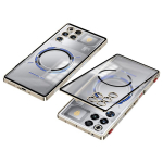 &Uuml;hepoolne kl&otilde;pspandiga metallraamiga matt MagSafe telefonikarp For ZTE nubia RedMagic 11 Pro / 11 Pro+ kuldne
