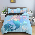 Moodne multifilmikala t&uuml;drukute v&auml;ikelaste voodipesukomplekt Lastele T&uuml;drukutele Kuninglik Suurus Mikrofliis Tr&uuml;kitud Tekikott Padjap&uuml;&uuml;ridega Magamistoa Kaunistus Single135x200cm 2pcs
