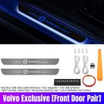 T&auml;iesti uus USB-toitega liikuva LED-iga Tere tulemast kriimustusplaat pedaalile ja uksepakivalgustid Volvo XC90 V90 V60 XC60 V40 S80 S60 S90 C40 jaoks