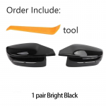 Carbon Fiber Look Black Rearview Side Mirror cover Caps for BMW M240i M440i i4 M50 M2 G87 M3 G80 M4 G82 G83 Replacement Bright Black