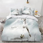 Tekikott Ronaldo Iidol Jalgpallit&auml;ht 3D-tr&uuml;kiga Tekikate Teismelistele Lastele Poistele T&uuml;drukutele Pehme Voodikate T&otilde;mblukuga EU Single(135*200cm)3pcs