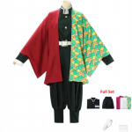 Laste / T&auml;iskasvanute Demon Slayer Kimetsu No Yaiba Cosplay T&uuml;drukute ja Poiste Kost&uuml;&uuml;mid Tomioka Giyuu Cosplay Kost&uuml;&uuml;m Kimono Komplekt Naistele Meestele 3XL