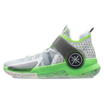 Li Ning Wade Fission 7 Basketball Shoes Men's Mid top Microcrystalline Gray/Fluorescent Neon Green/Ebony Black ABPR025-1 43