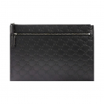 GUCCI Klassikaline Monogrammiga Reljeefne Nahast Sidur Meestele Must Basic Package (Box + Dust Bag) must