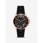 Michael Kors Suur Everest Roosakuldse Tooni ja Silikooniga K&auml;ekell MK9055 roosa kuldne v&auml;rv