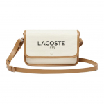 Lacoste Heritage Kirjamustriga Magnetkinnitusega Puuvillane L&otilde;uend Crossbody &Otilde;lakott Naiste kotid Pruun NF4507TD-K02 Tan