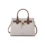Michael Kors Hamilton Legacy Monogram Lock Commuter Moodne Disain Kaetud L&otilde;uendist &Otilde;lakott Crossbody Totes Kott Keskmine Naiste k&auml;ekotid 35F1GHMS2B-150 Basic Set (Bag+Dust Bag)