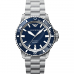 Emporio Armani Diver Sinine Silikoon/Kumm Meeste Mehaaniline Automaatne AR60079 Kell sinine
